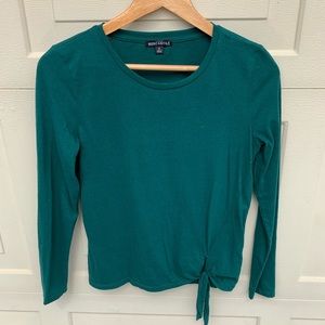Jcrew mercantile tie front long sleeve tee size S